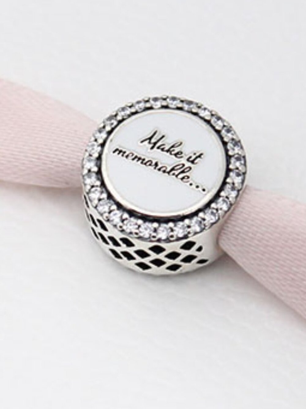 Pandora Las Vegas Sign CZ Button Charm Vegas Exclusive Bracelet Bead Charm - Picture 3 of 3